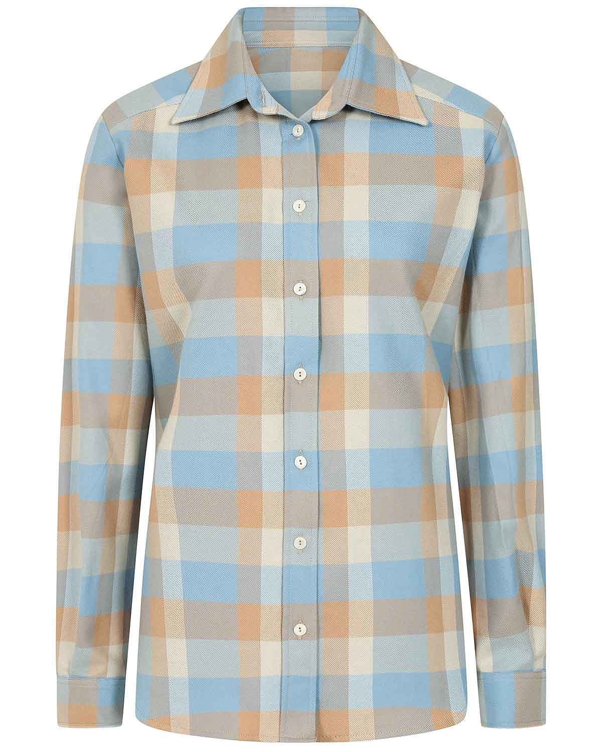 Aubrey Checked Pure Cotton Long Sleeve Blouse - Image 4 - Country Collection