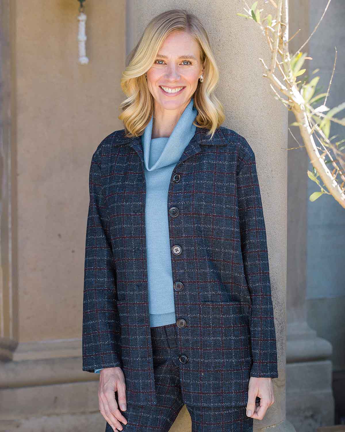 Hadley Checked Poly Mix Jacket - Country Collection
