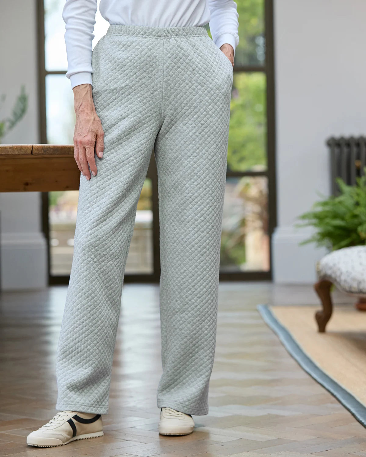 Nova Silver Quilted Leisure Trousers