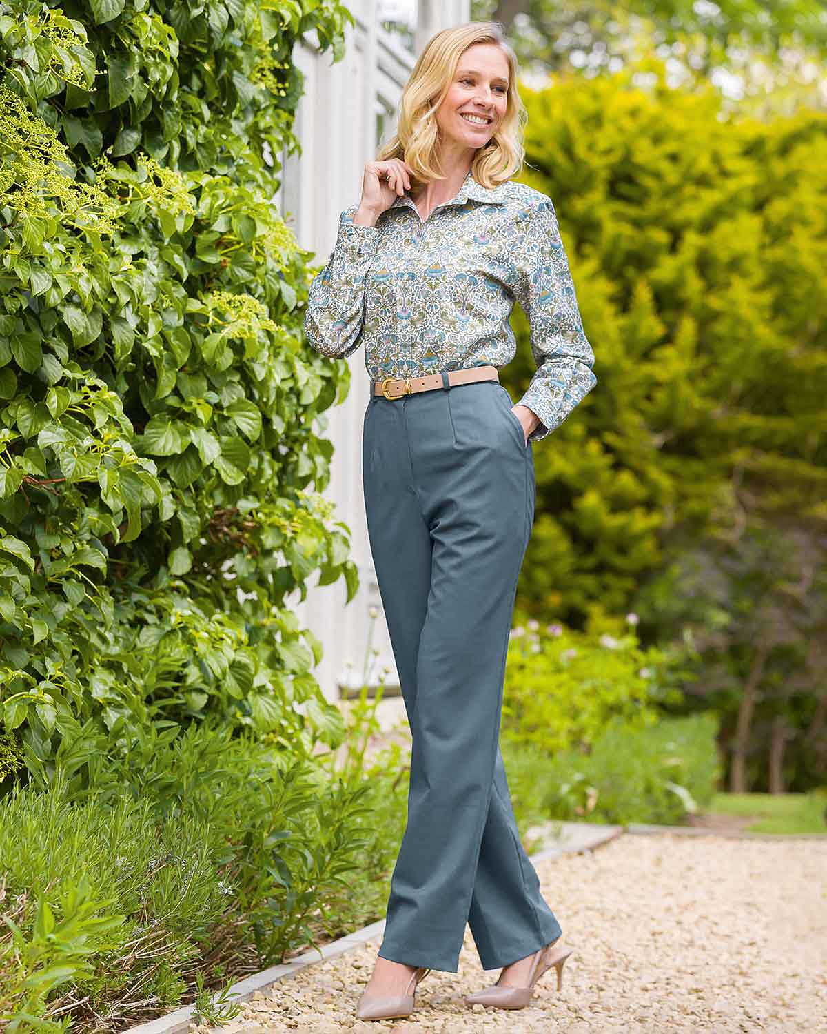 Molly Floral Pure Cotton Long Sleeve Blouse - Image 3 - Country Collection