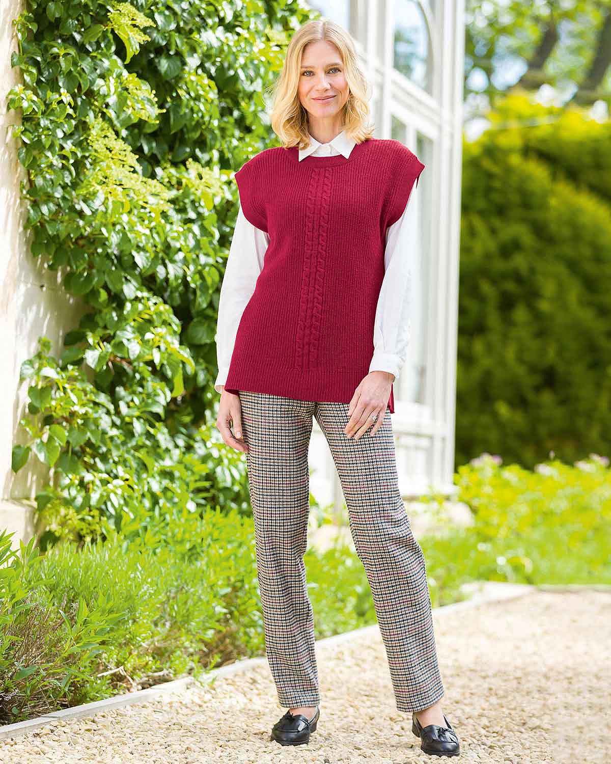 Helmsdale Checked Poly Mix Pull On Trousers - Image 2 - Country Collection