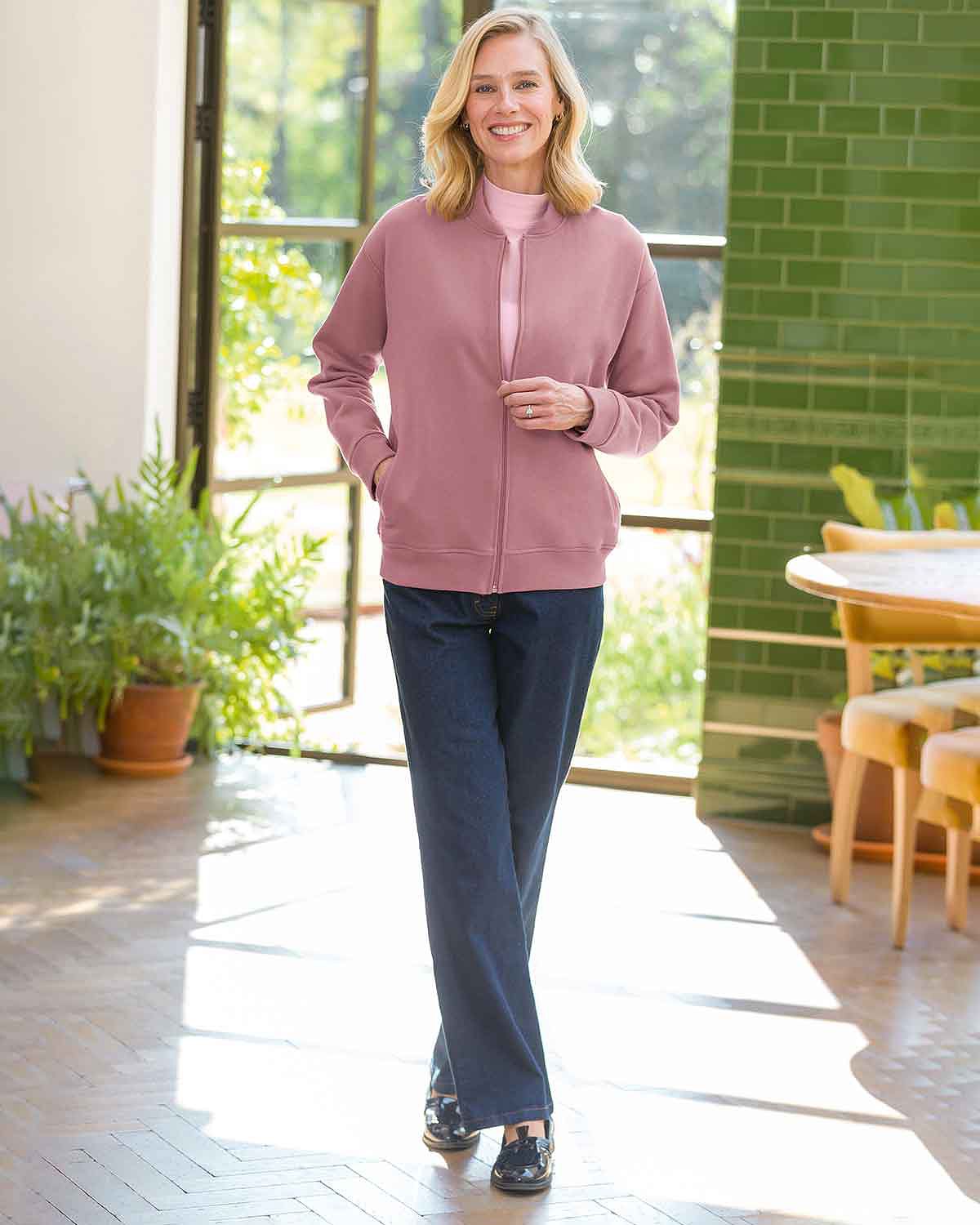 Leilani Fleece Zip Up Leisure Cardigan - Image 3 - Country Collection