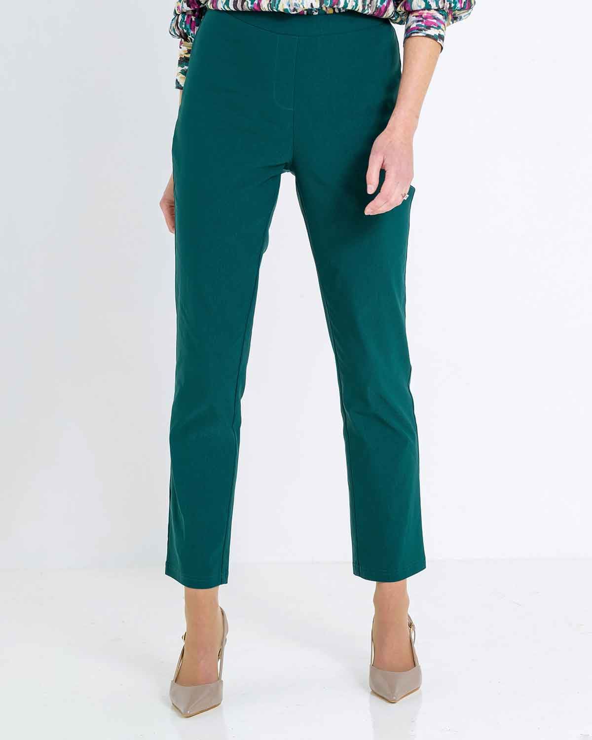 Kara Easycare Pull On Trousers - Teal - Country Collection