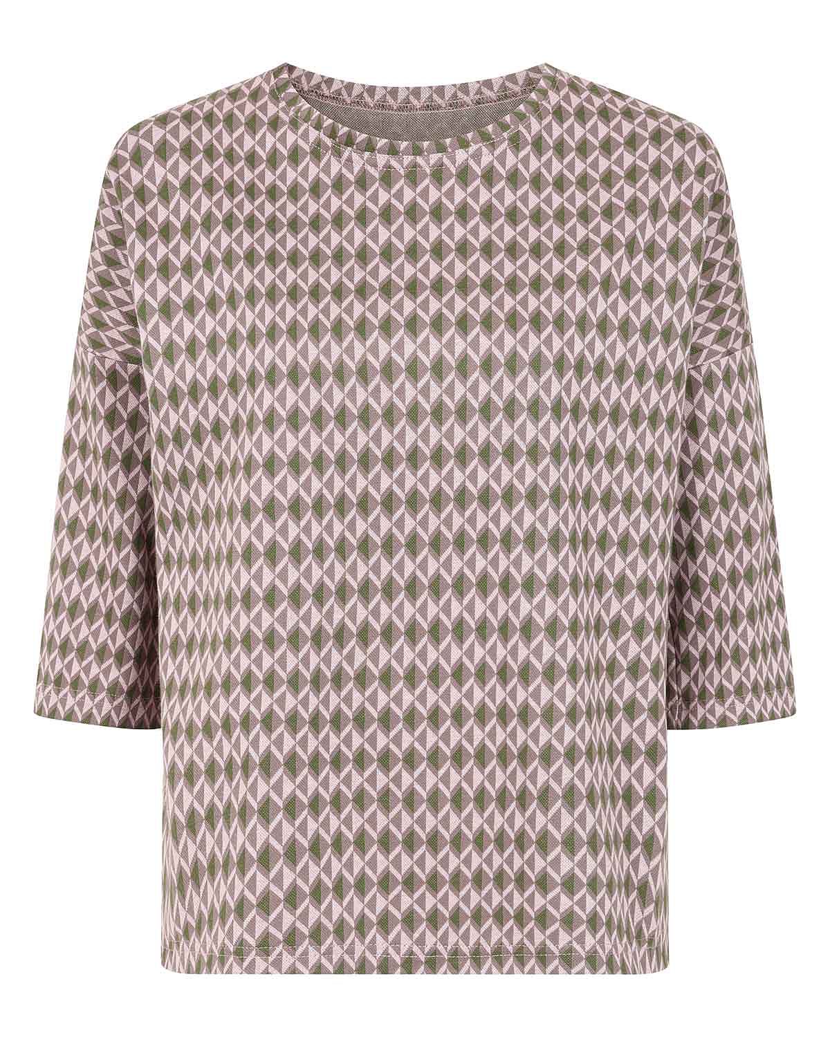 Maisie Patterned Crew Neck Dolman Sleeve Top - Image 3 - Country Collection