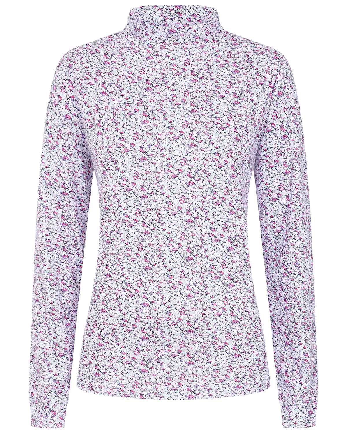 Kylie Floral Pure Cotton Turtle Neck Top - Image 3 - Country Collection