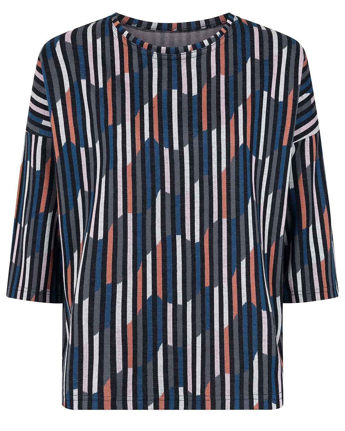 Eva Patterned Crew Neck Dolman Sleeve Top - Image 2 - Country Collection