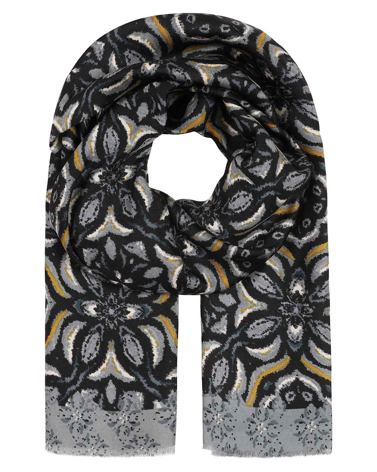 Mila Patterned Viscose Scarf - Country Collection
