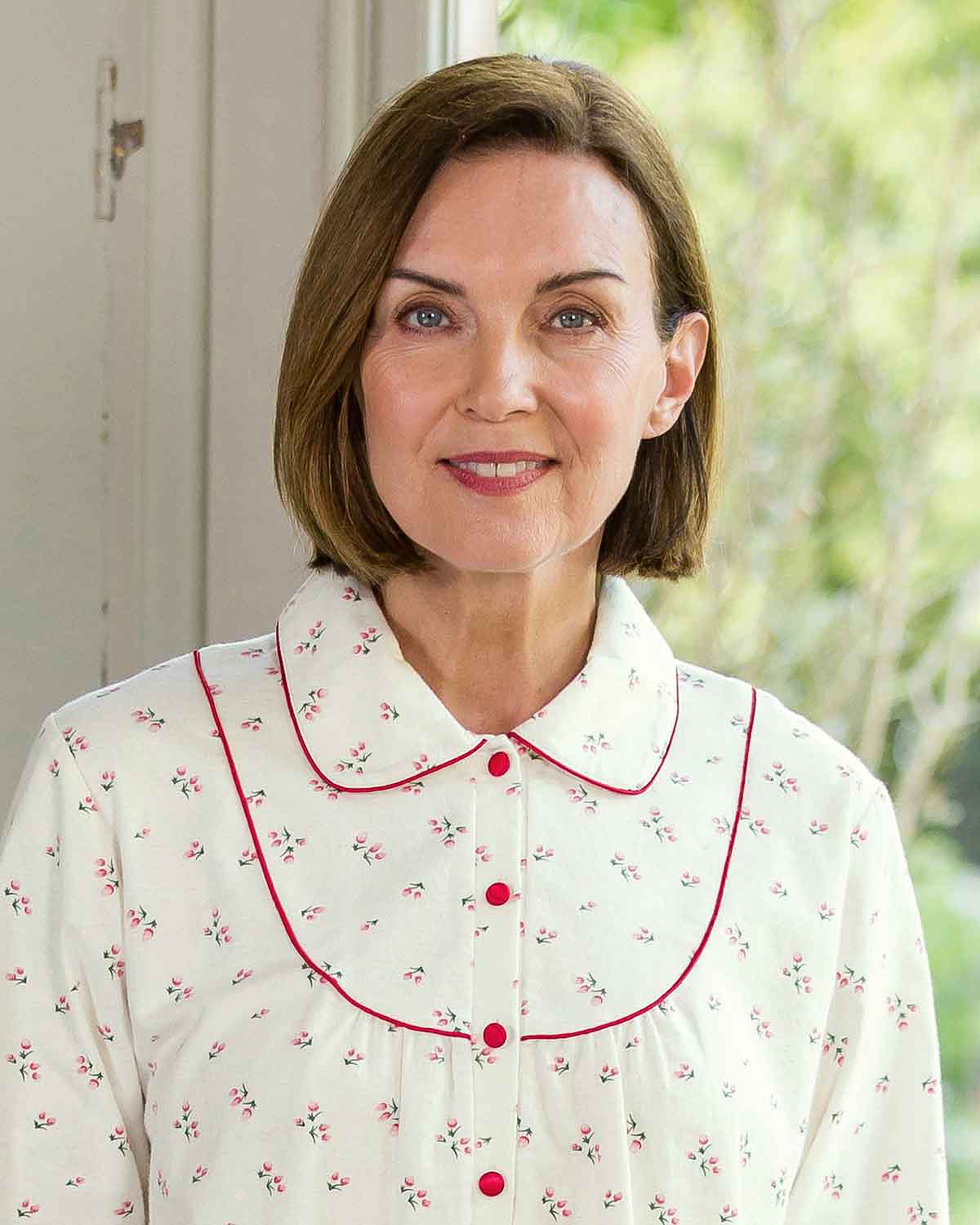 Slenderella Kathleen Floral Pure Cotton Long Sleeve Nightdress - Image 2 - Country Collection