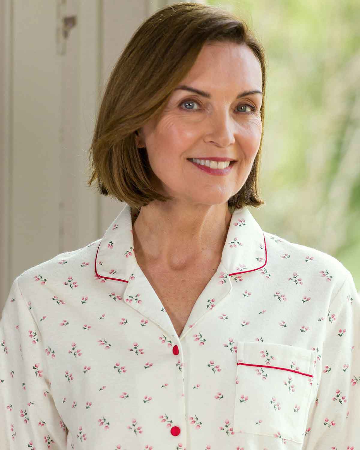 Slenderella Kathleen Floral Pure Cotton Long Sleeve Pyjamas - Image 2 - Country Collection
