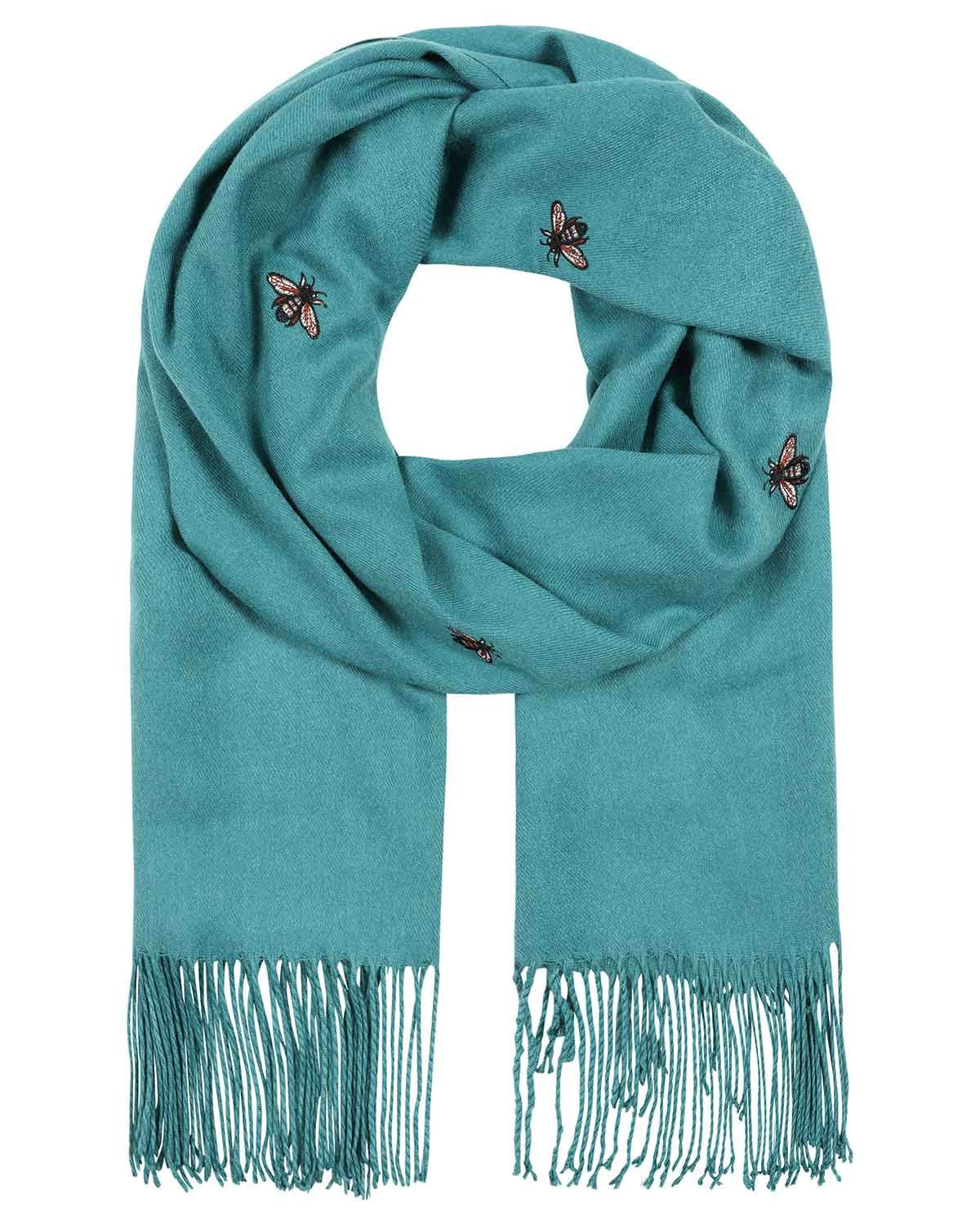 Ophelia Patterned Viscose Cotton Blend Scarf - Image 2 - Country Collection