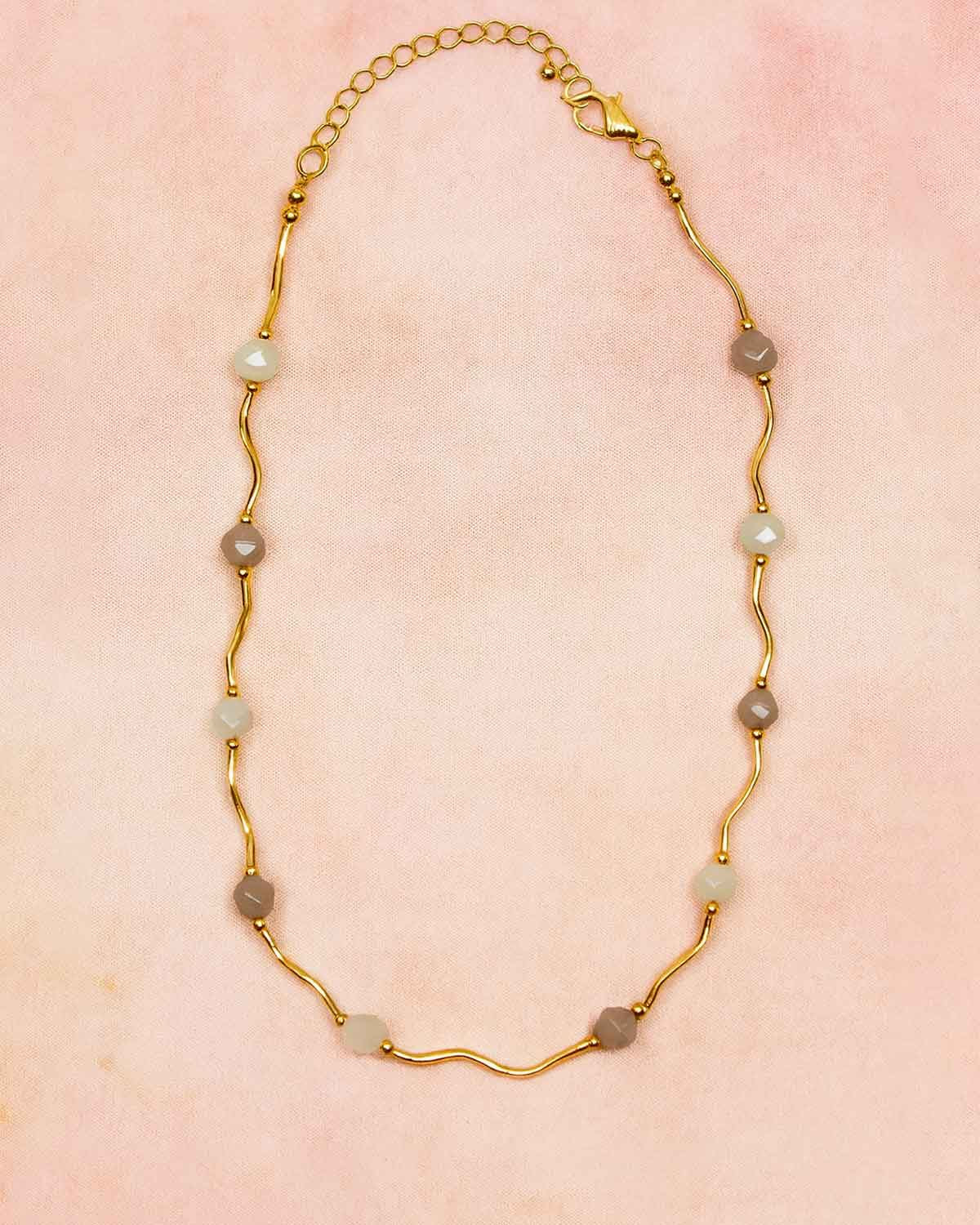 Beatrice Gold Effect Beaded Ladies Necklace - Country Collection