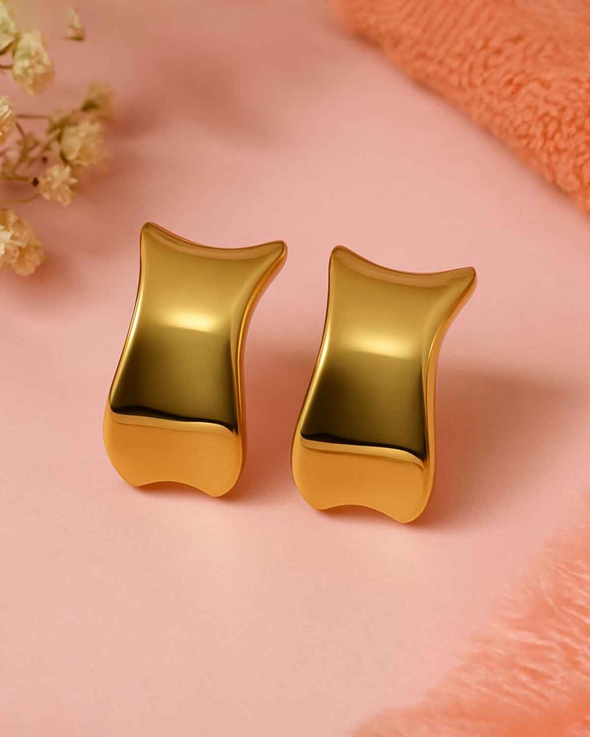 Bianca Gold Effect Hoop Ladies Earrings - Country Collection