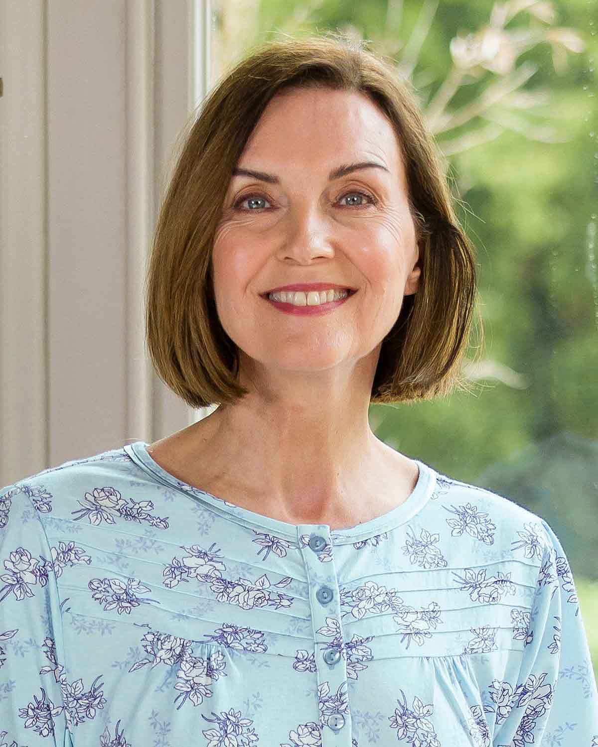 Camila Floral Pure Cotton Short Sleeve Nightdress - Image 2 - Country Collection