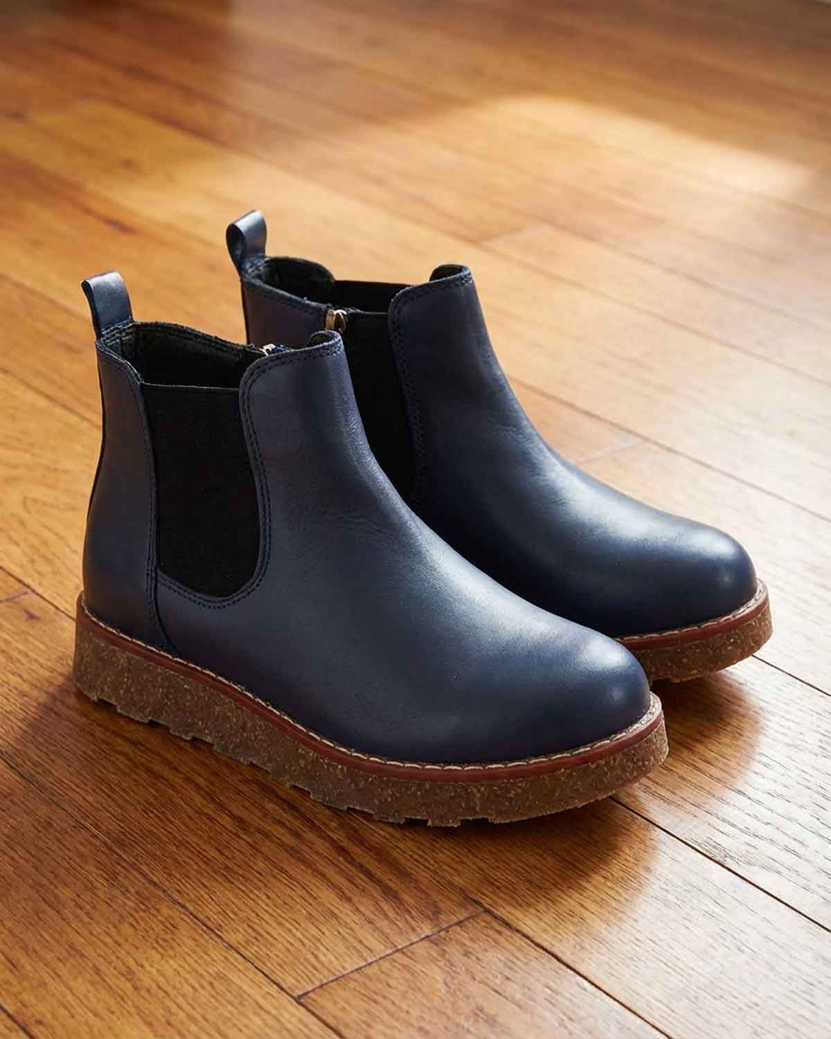 Lunar Georgie Slip On Boot - Navy - Country Collection