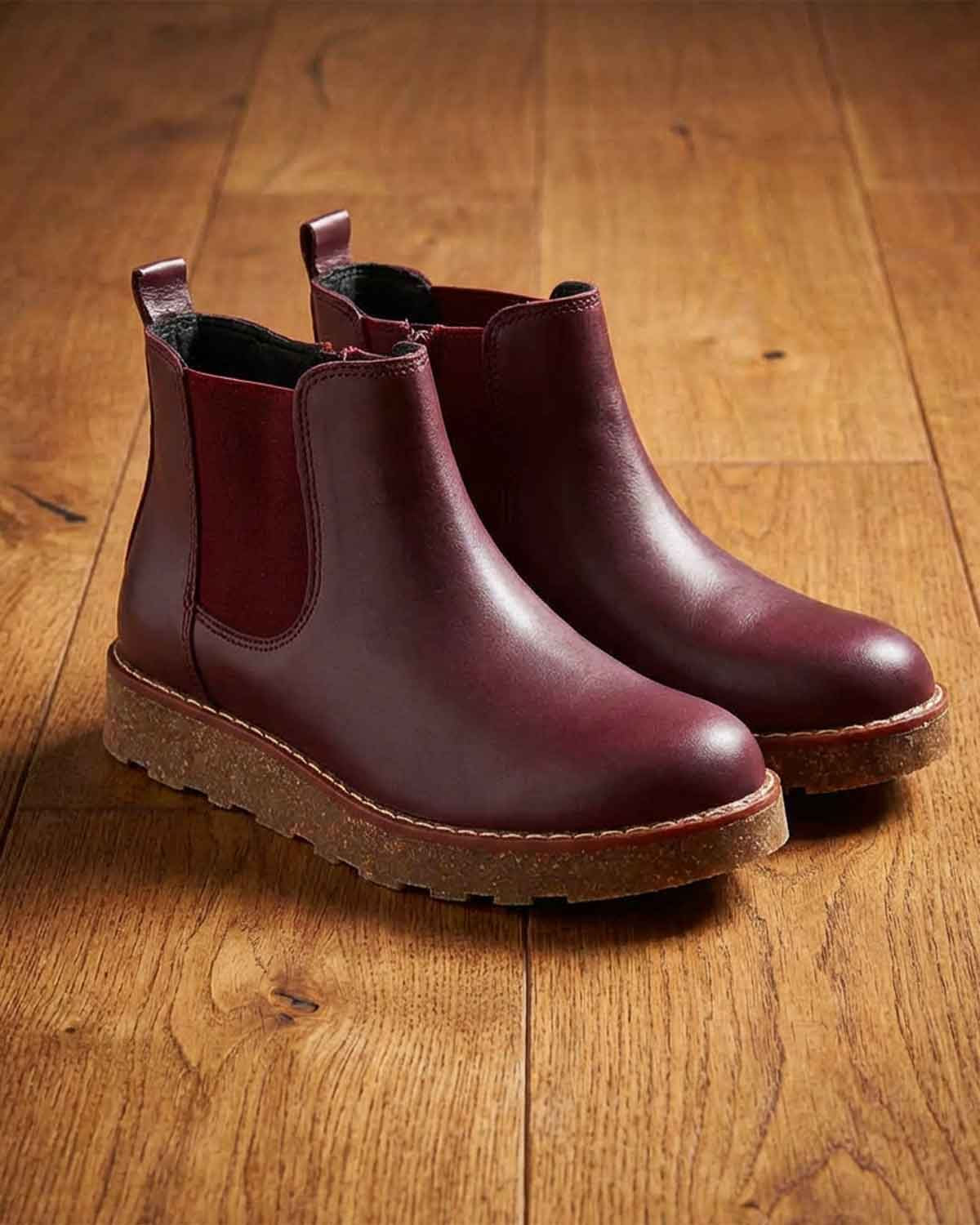 Lunar Georgie Slip On Boot - Burgundy - Country Collection