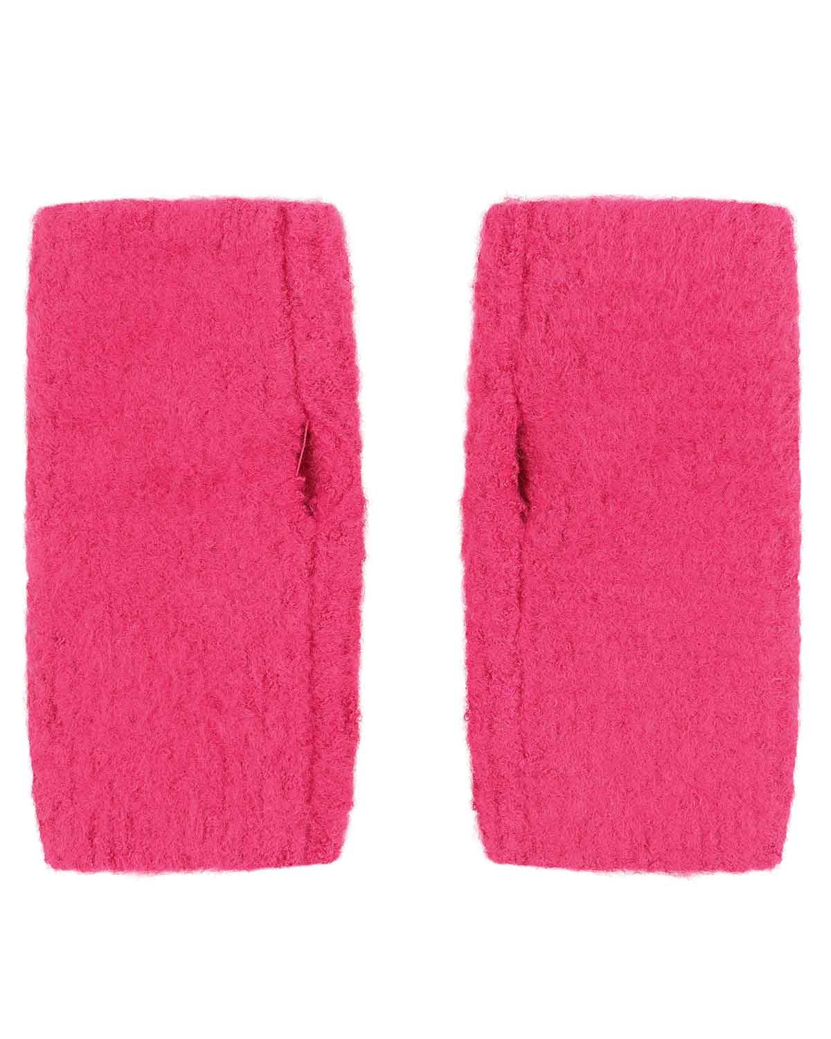 Madeline Pink Wool Mix Wrist warmers - Image 2 - Country Collection