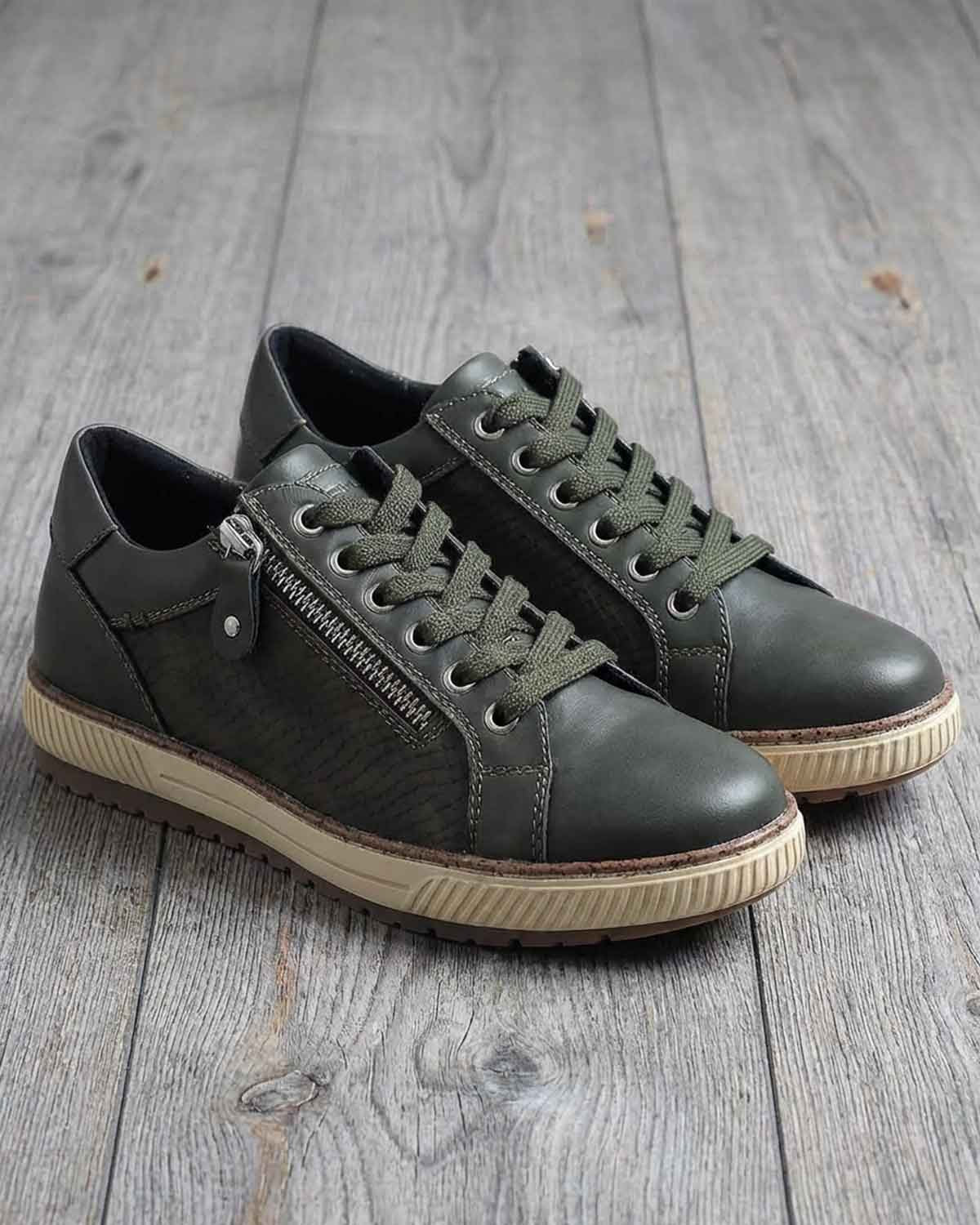 Lunar Shaka Slip On Trainer - Olive - Country Collection
