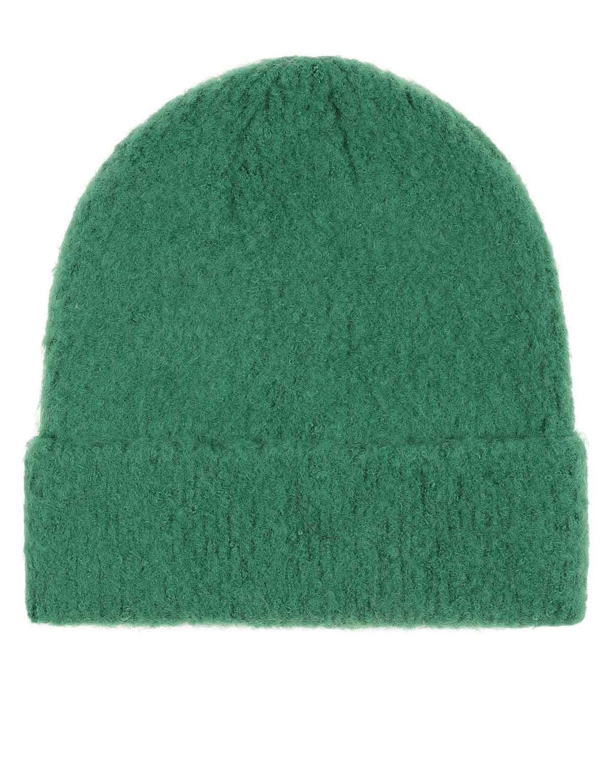 Madeline Wool Mix Beanie Hat - Green - Country Collection