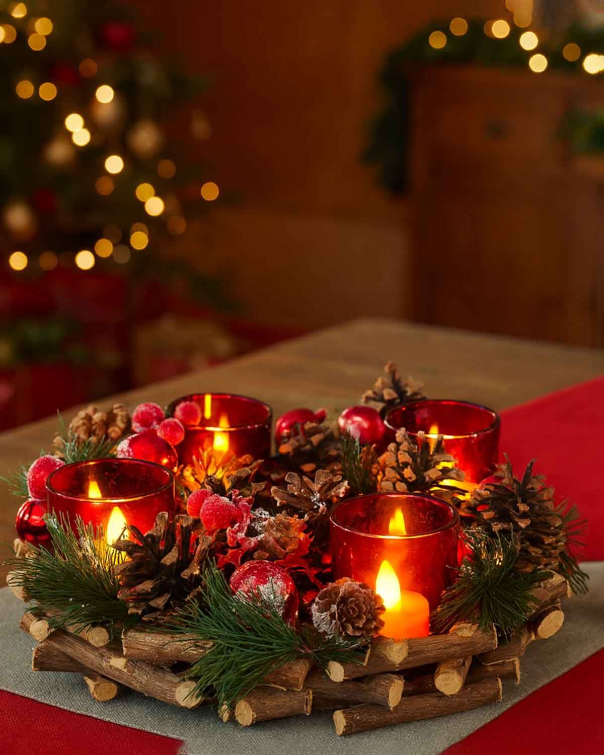 Festive Wreath Centrepiece - Country Collection