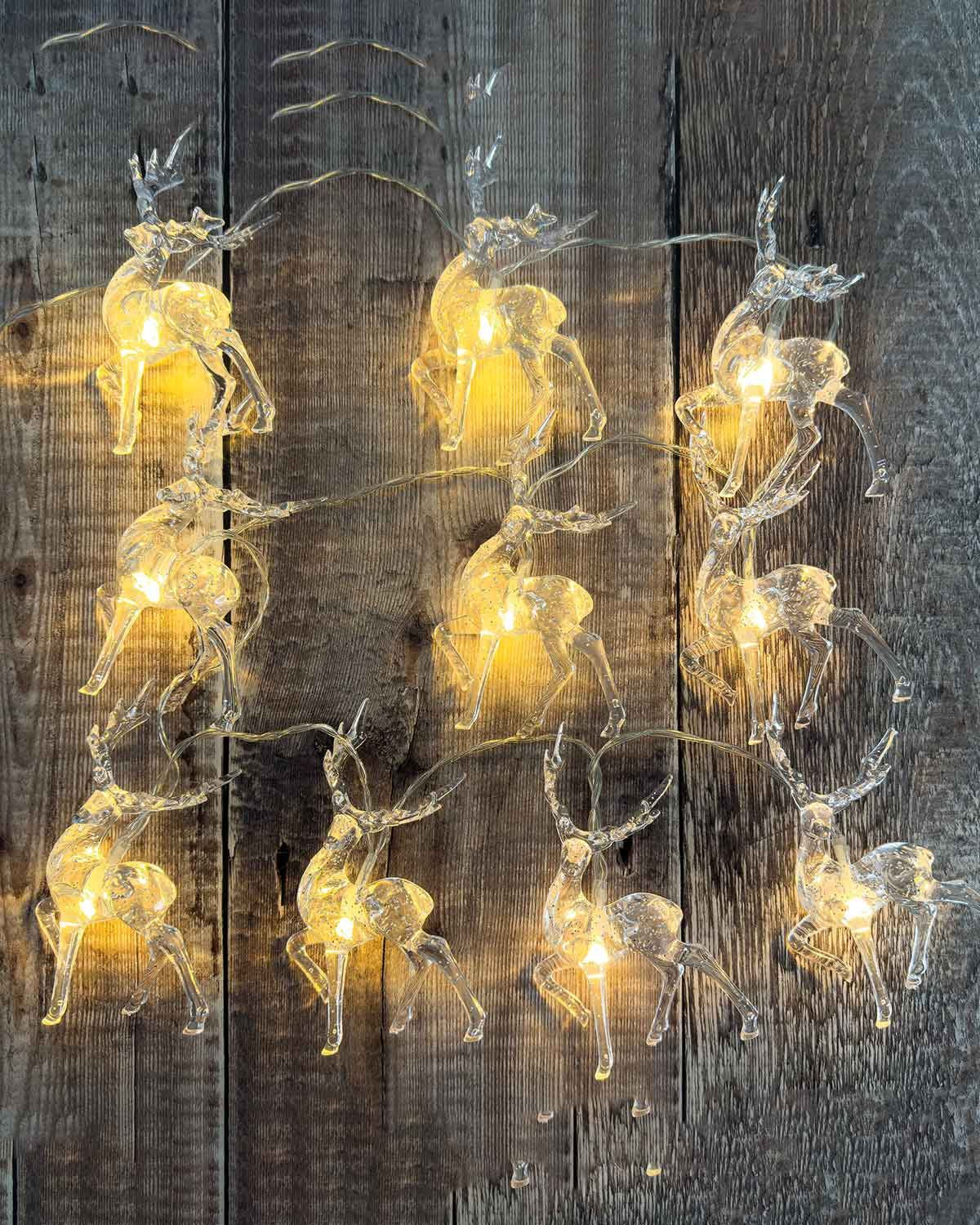 Festive Reindeer LED Lights Chain - Image 2 - Country Collection