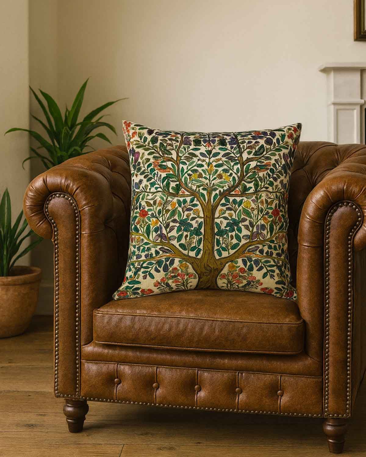 Pure Cotton Printed Cushions - Tree of Life - Country Collection