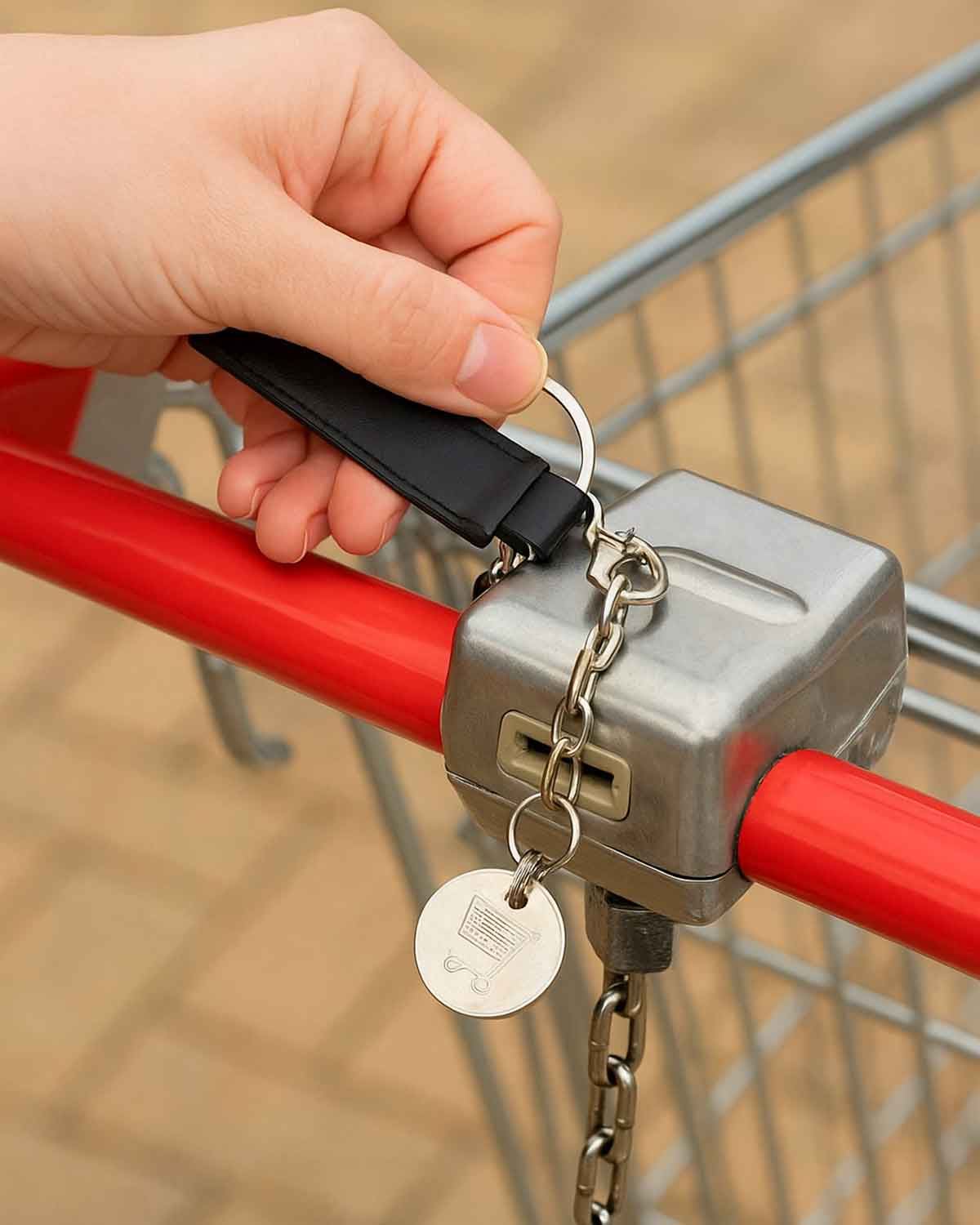 Leather Keyring & Trolley Coin Set - Country Collection