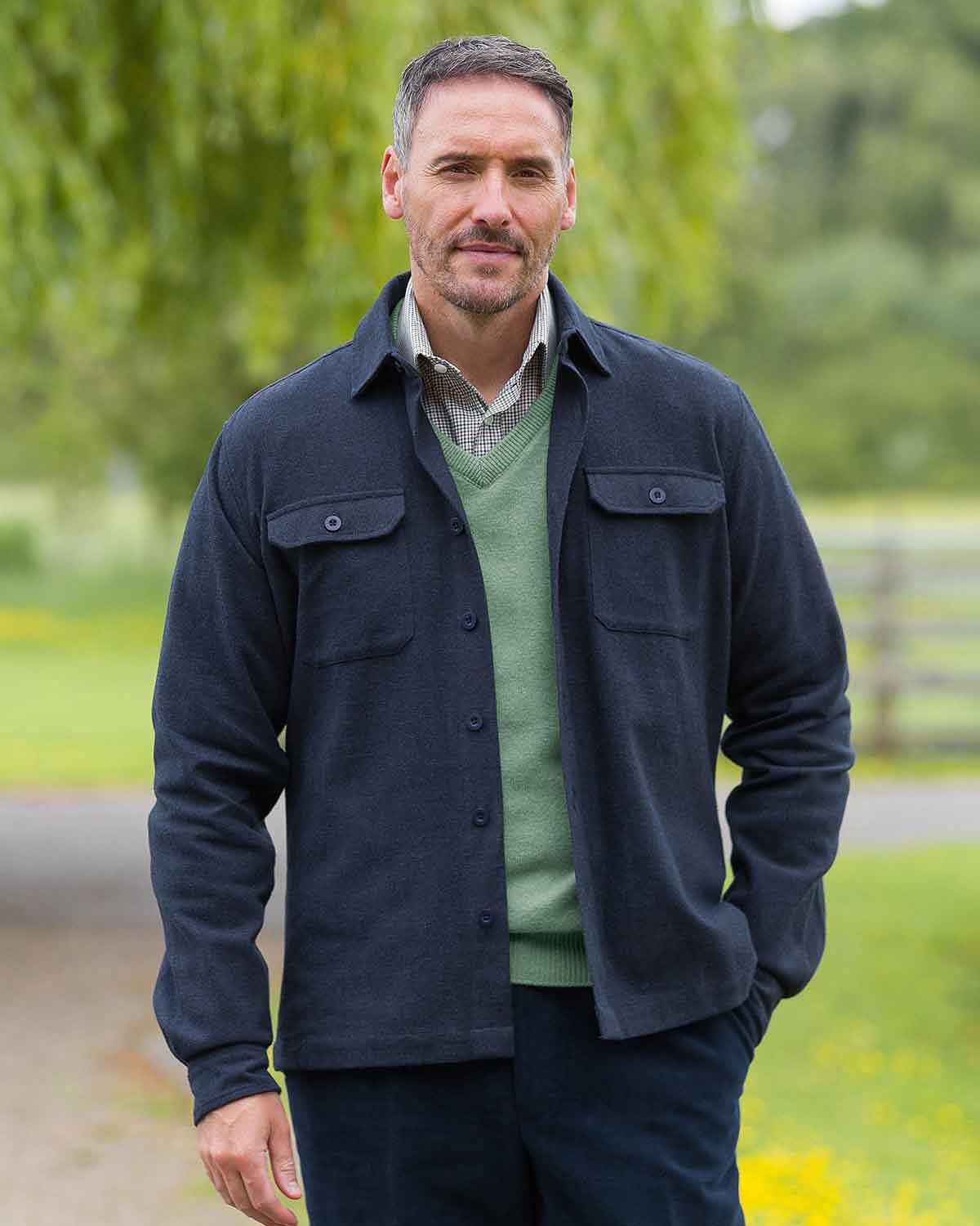 Warwick Pure Cotton Navy Jacket - Country Collection