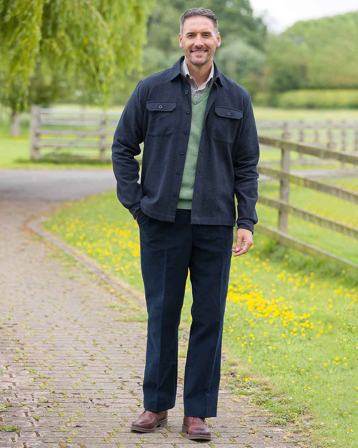 Warwick Pure Cotton Navy Jacket - Image 2 - Country Collection