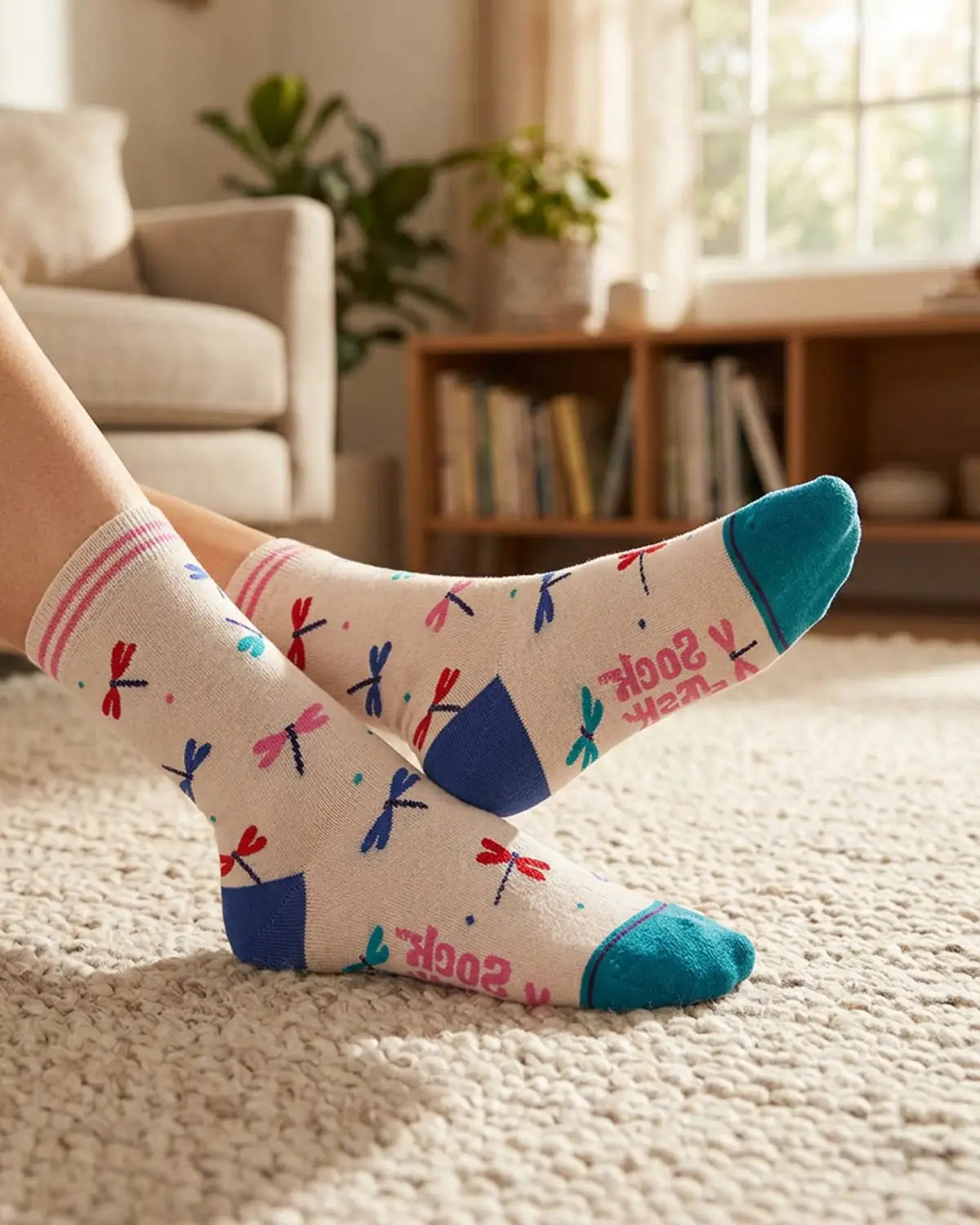 Ladies Bamboo-Rich Socks - Dragonfly