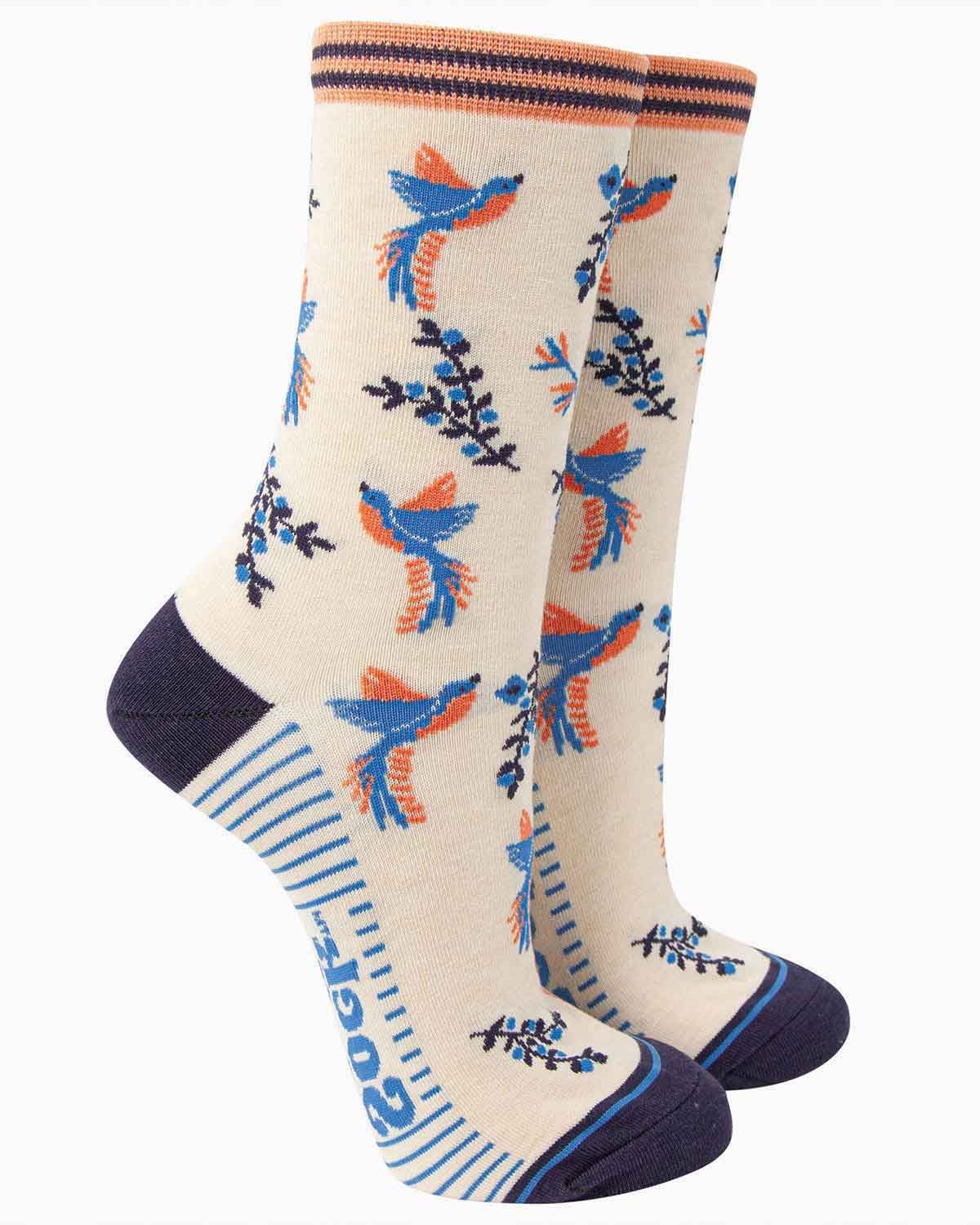 Ladies Bamboo-Rich Socks - Hummingbird - Country Collection