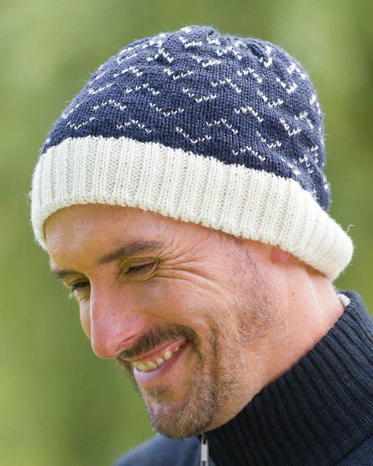 Pure Wool Patterned Beanie Hat - Country Collection