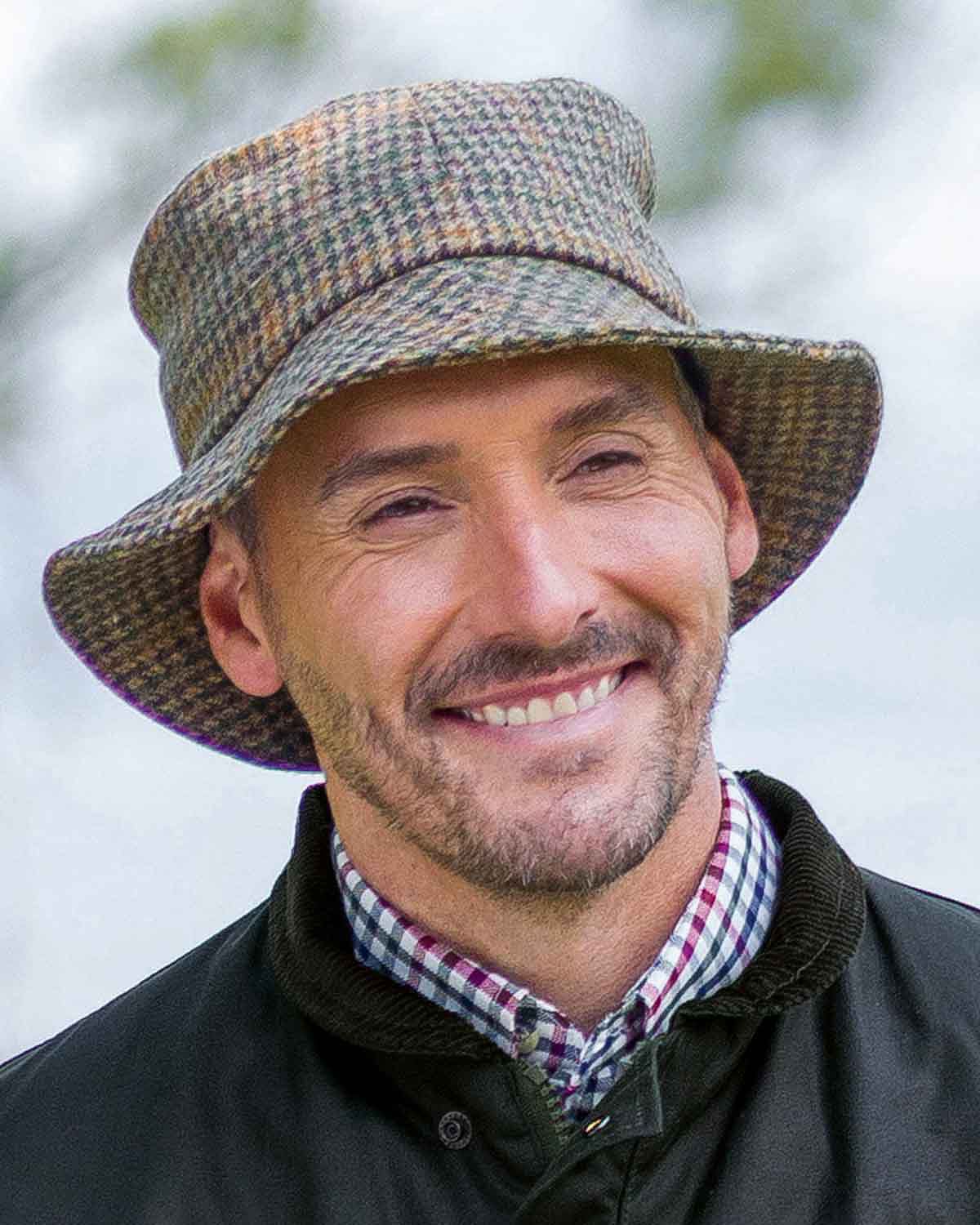 Checked Yorkshire Tweed Poacher Hat - Image 2 - Country Collection