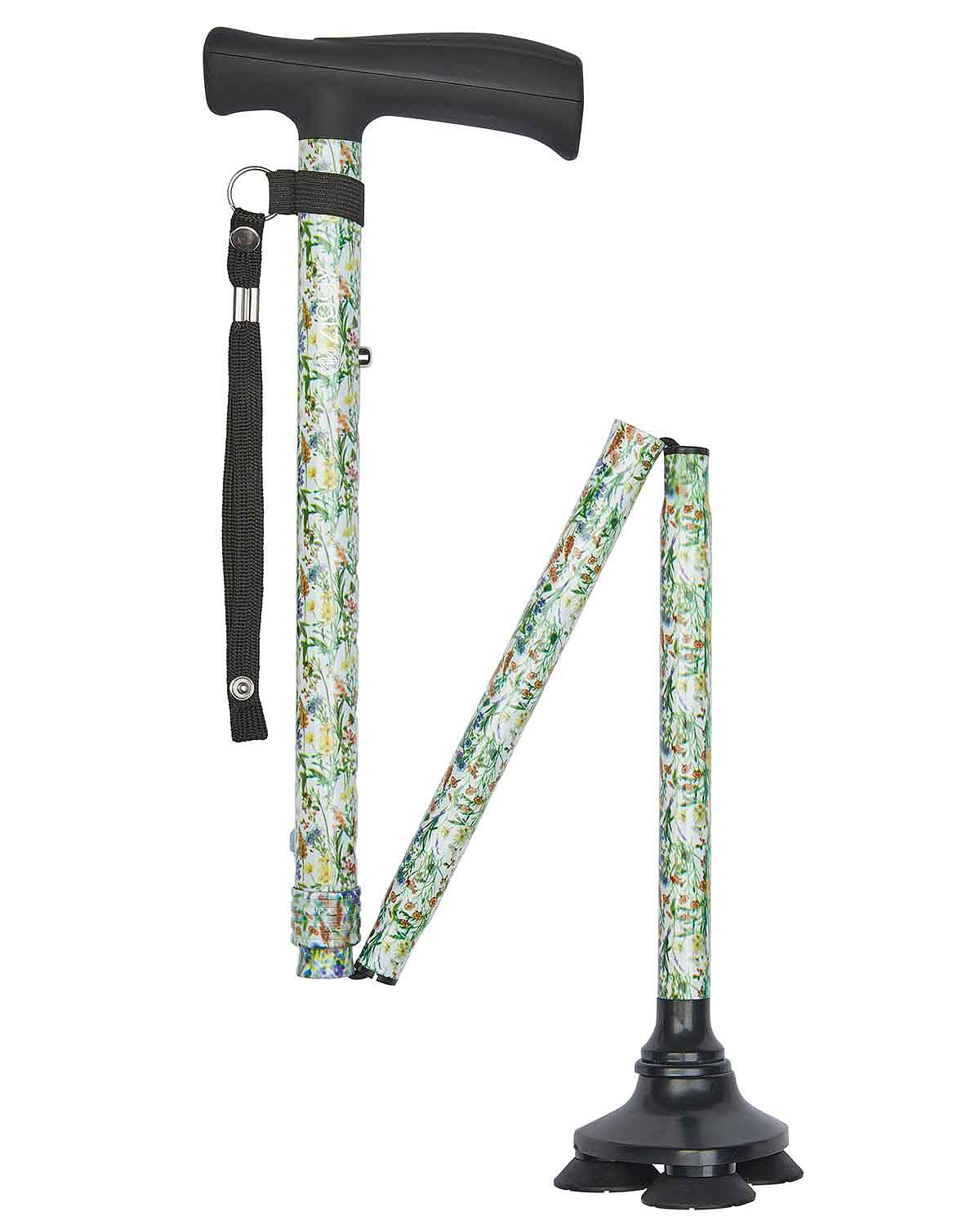 Ziggy Wildflowers Tribase Folding Walking Stick - Image 2 - Country Collection