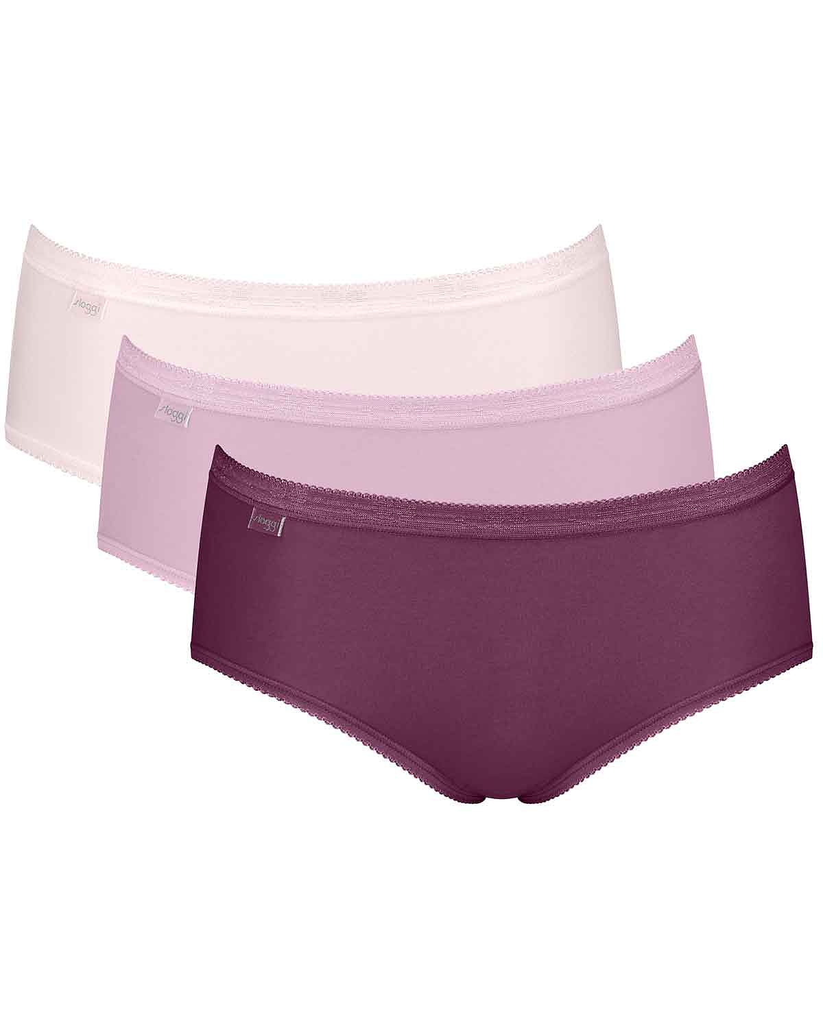 Sloggi 3 Colour Midi Brief - Pink - Country Collection