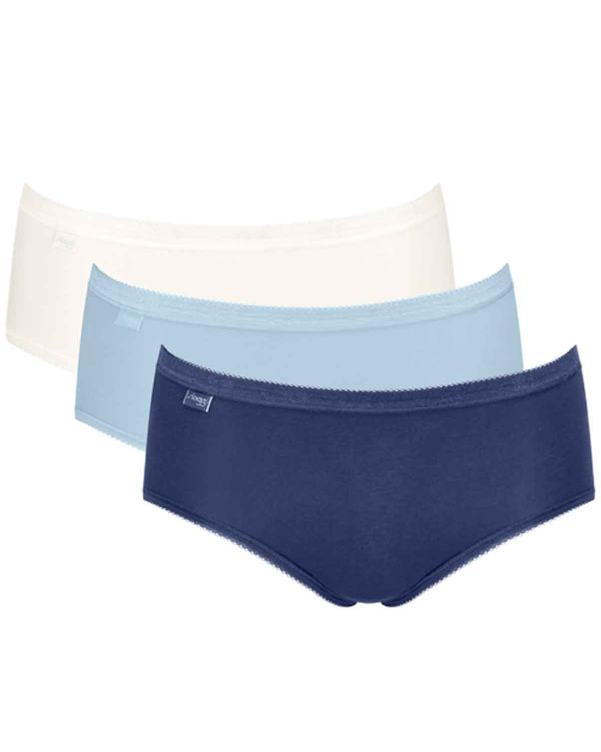 Sloggi 3 Colour Midi Brief - Blue - Country Collection