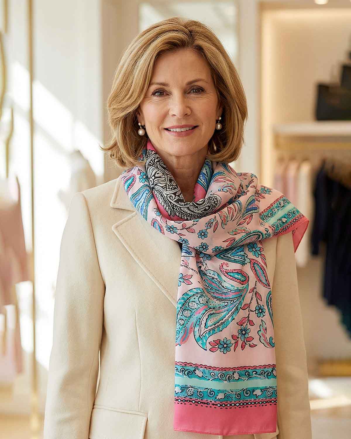 Harmony Floral Viscose Scarf - Country Collection