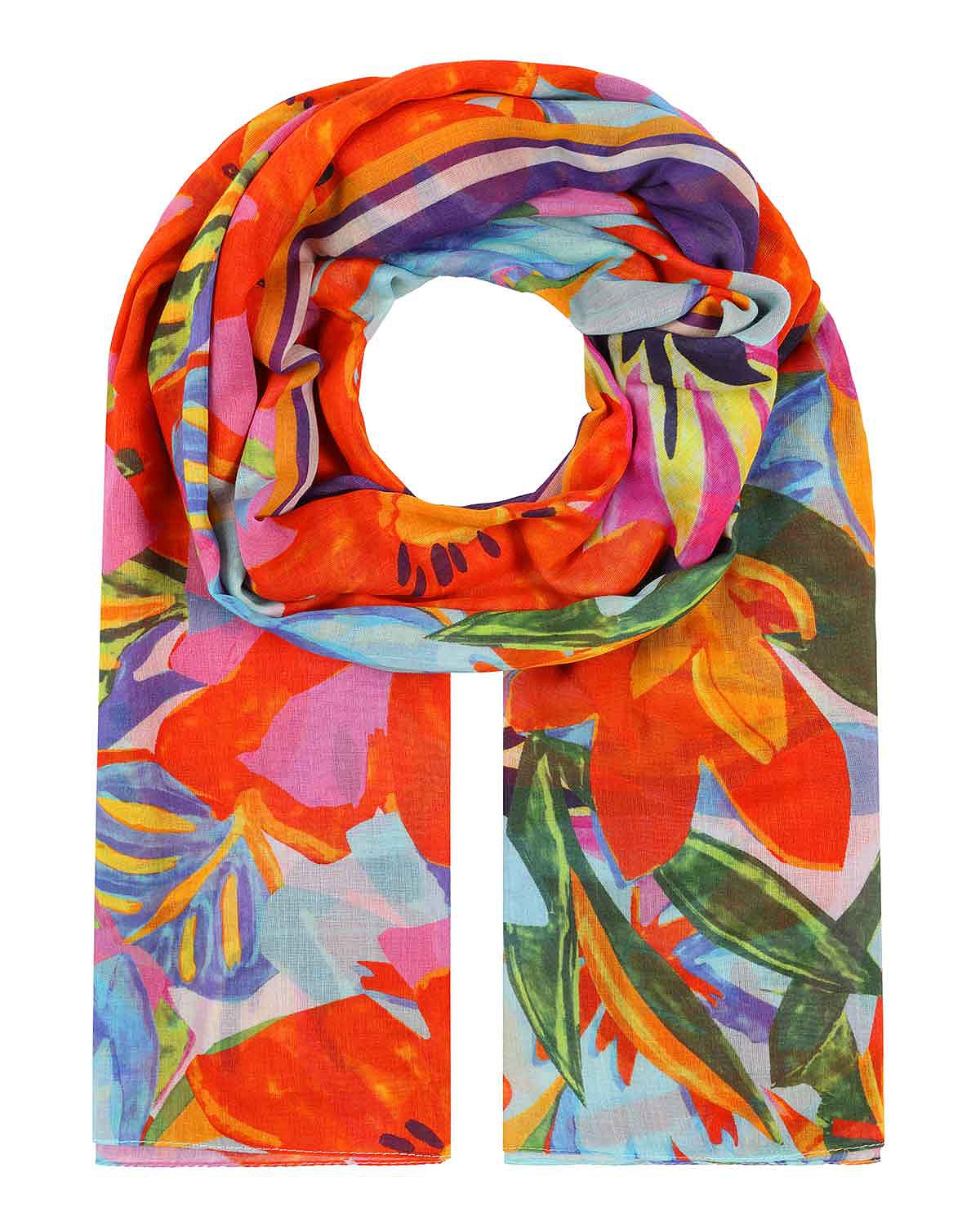 Kristin Floral Pure Cotton Scarf - Image 2 - Country Collection