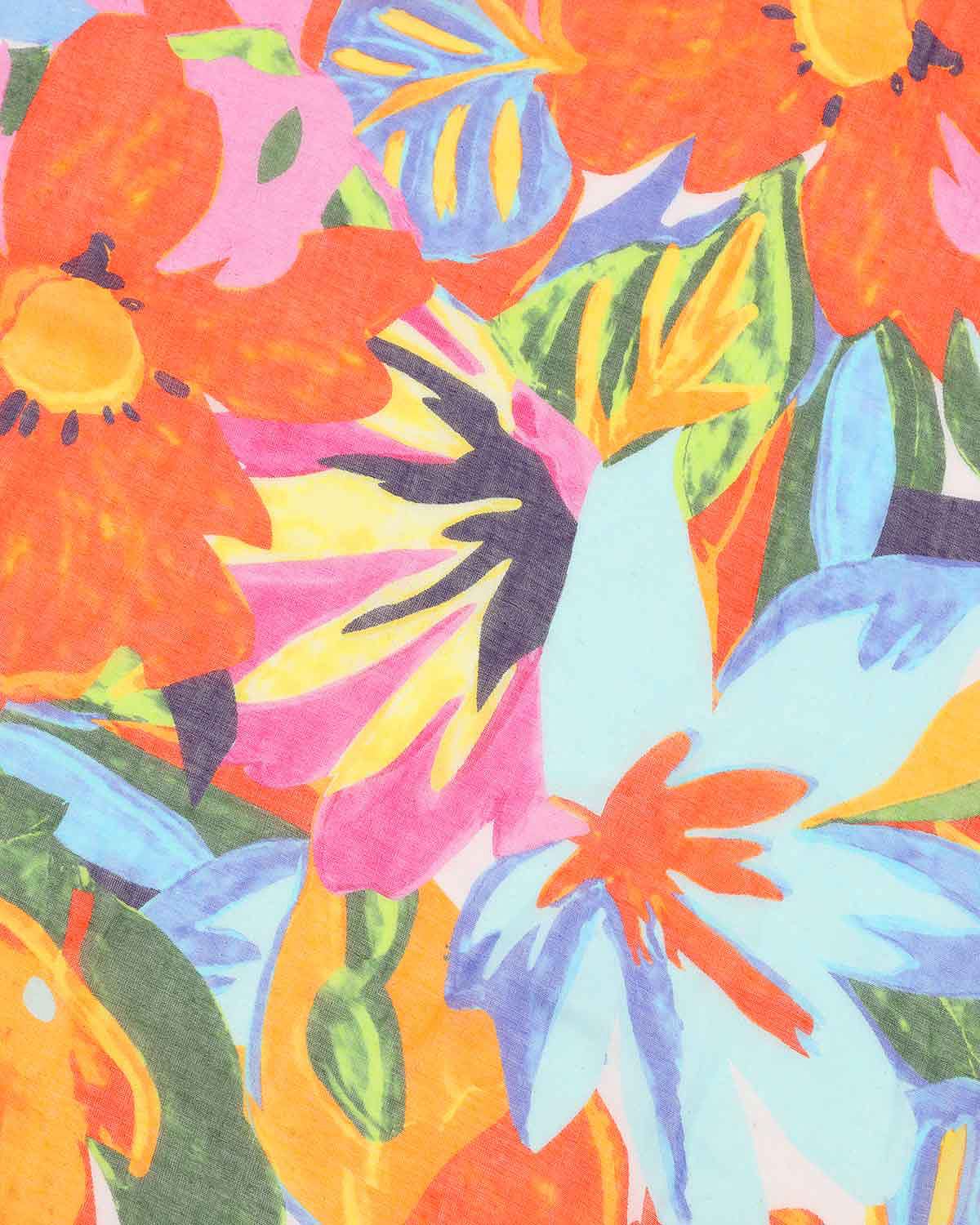 Kristin Floral Pure Cotton Scarf - Image 3 - Country Collection