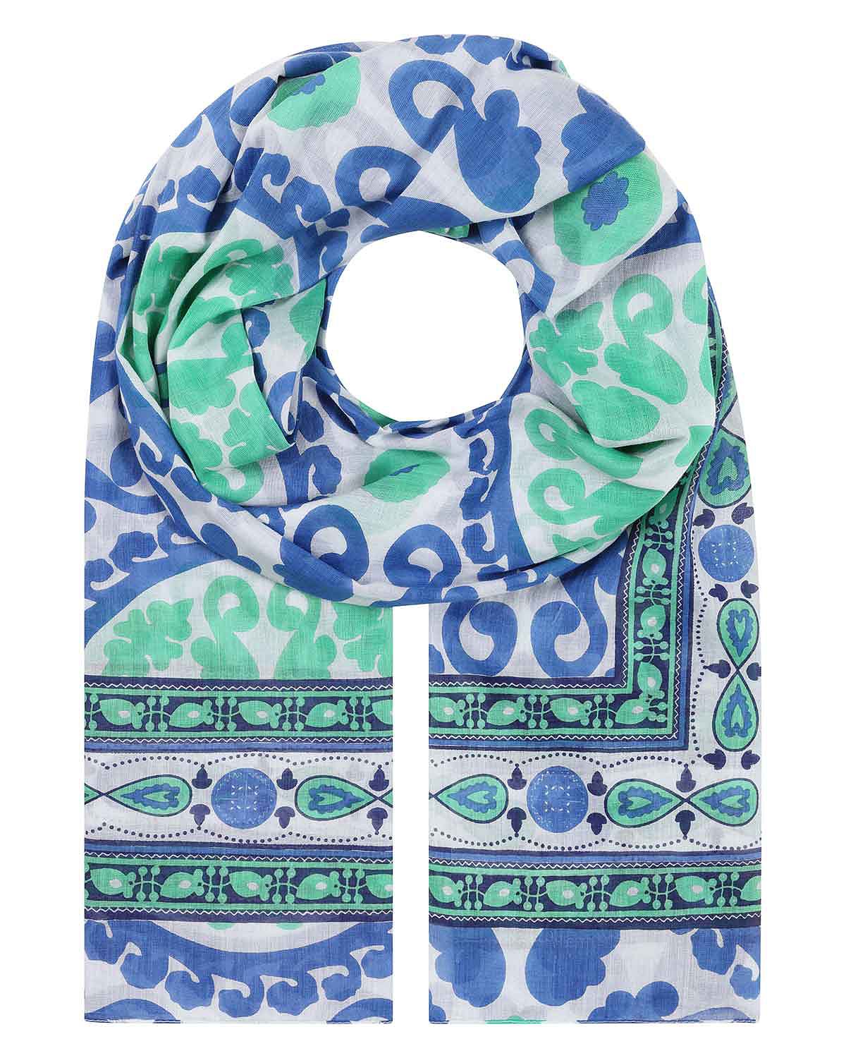 Margot Patterned Pure Cotton Scarf - Image 2 - Country Collection