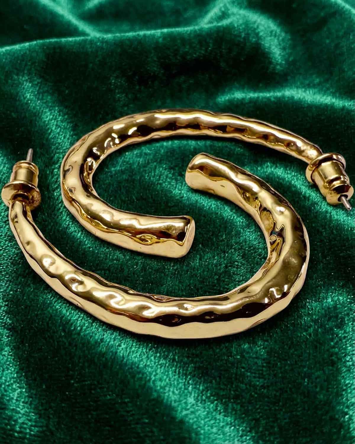 Emery Gold Effect Hoop Earrings - Country Collection