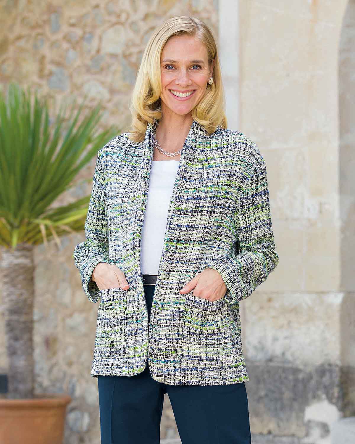 Beth Edge to Edge Tweed Effect Jacket - Image 2 - Country Collection