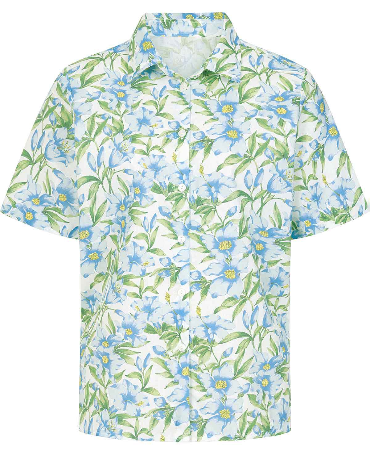 Cassidy Floral Pure Cotton Short Sleeve Blouse - Image 3 - Country Collection