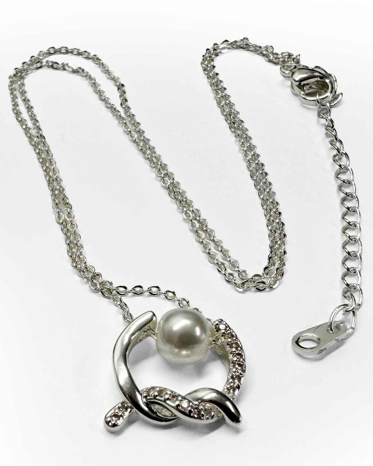 Amalia Knot and Pearl Detail Necklace - Image 2 - Country Collection