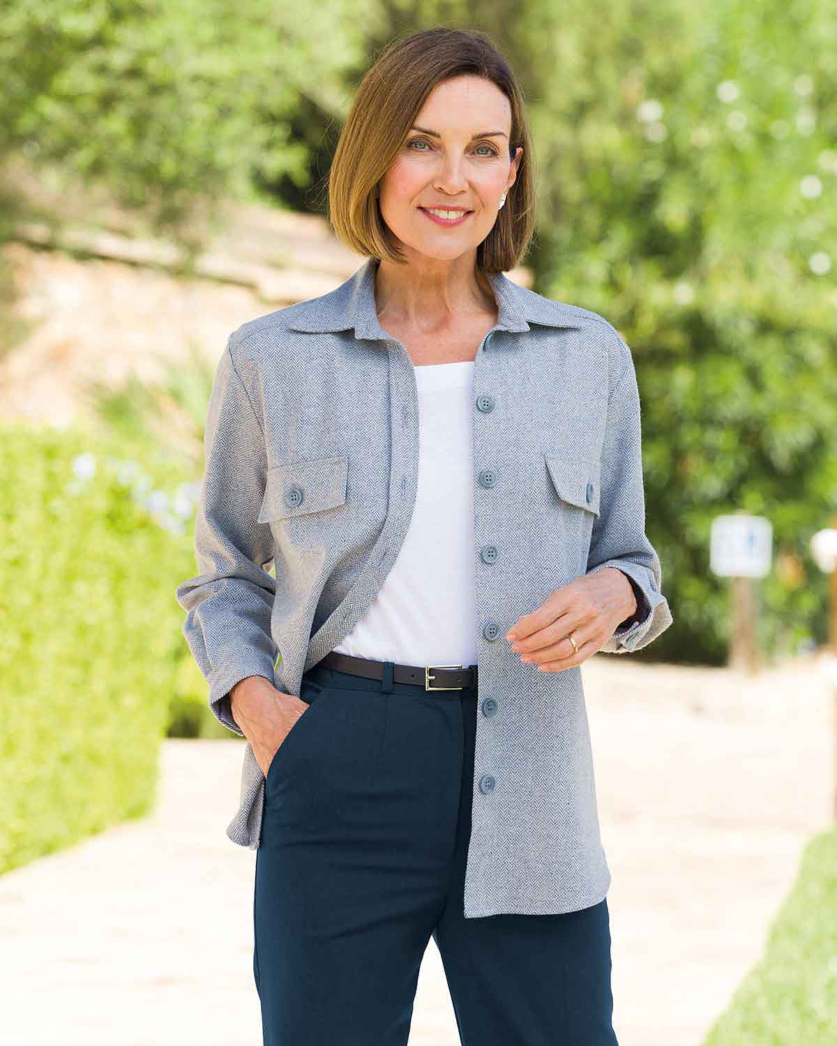 Logan Herringbone Wool Mix Jacket - Country Collection