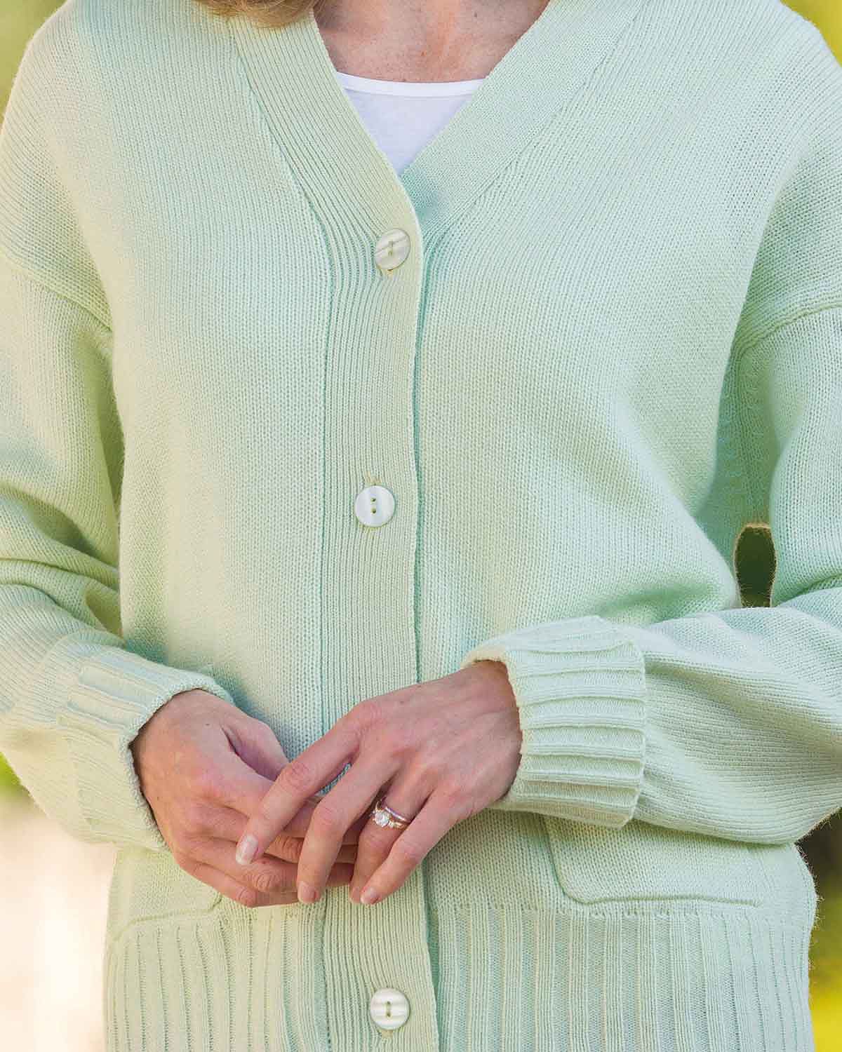 Jocelyn Mint Green Wool Blend Cardigan - Image 3 - Country Collection