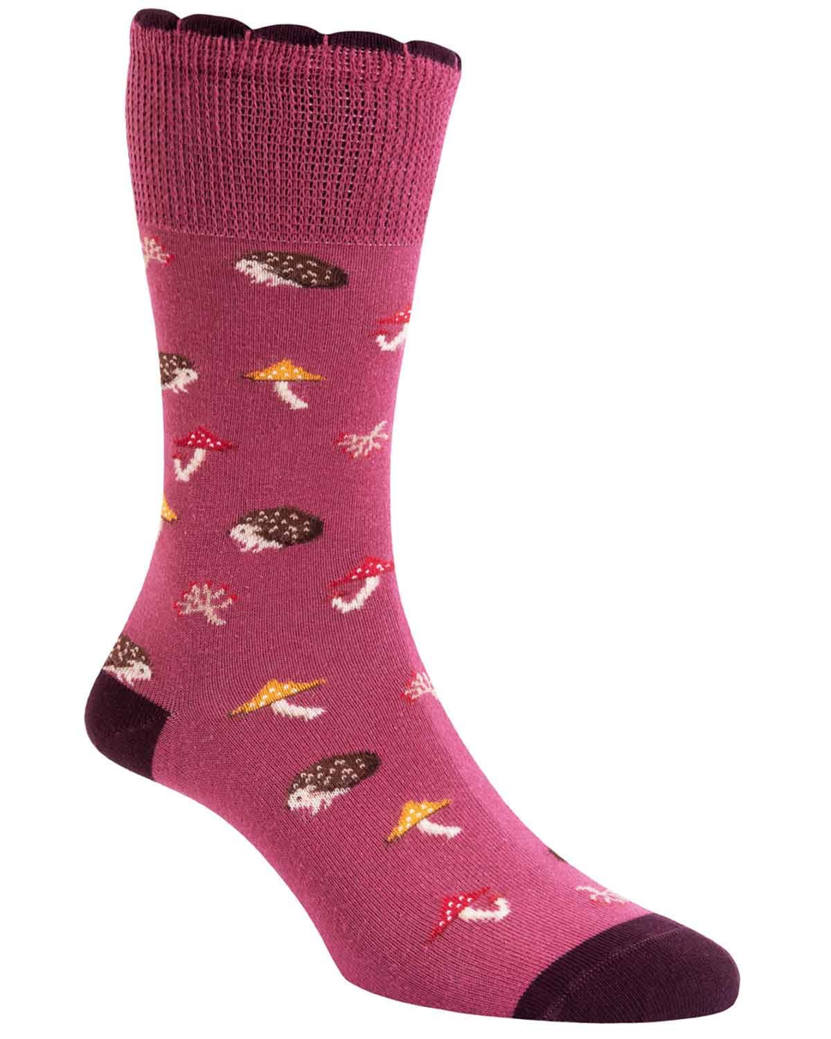 Ladies Cotton-Rich Comfort Top Socks - Dusky Rose - Country Collection