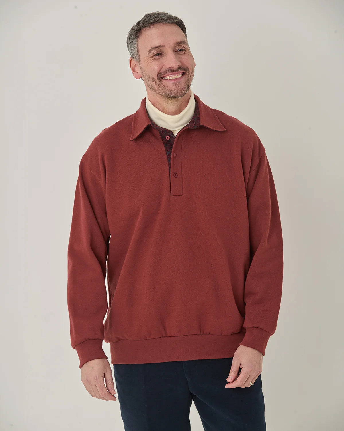 Trimmed Sweatshirt - Rust
