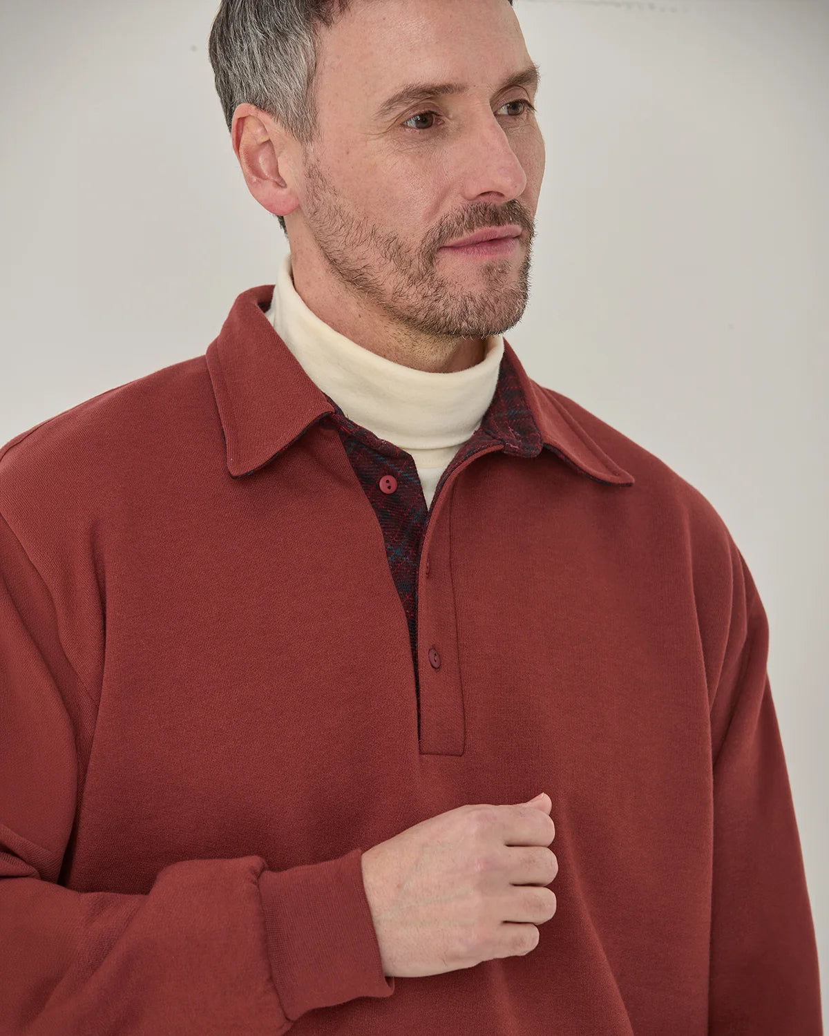 Trimmed Sweatshirt - Rust