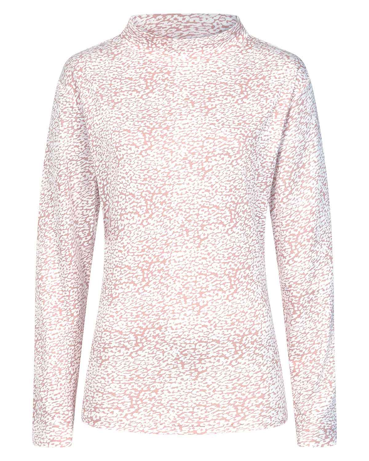 Elodie Patterned Long Sleeved Cotton Turtle Neck Top - Image 3 - Country Collection