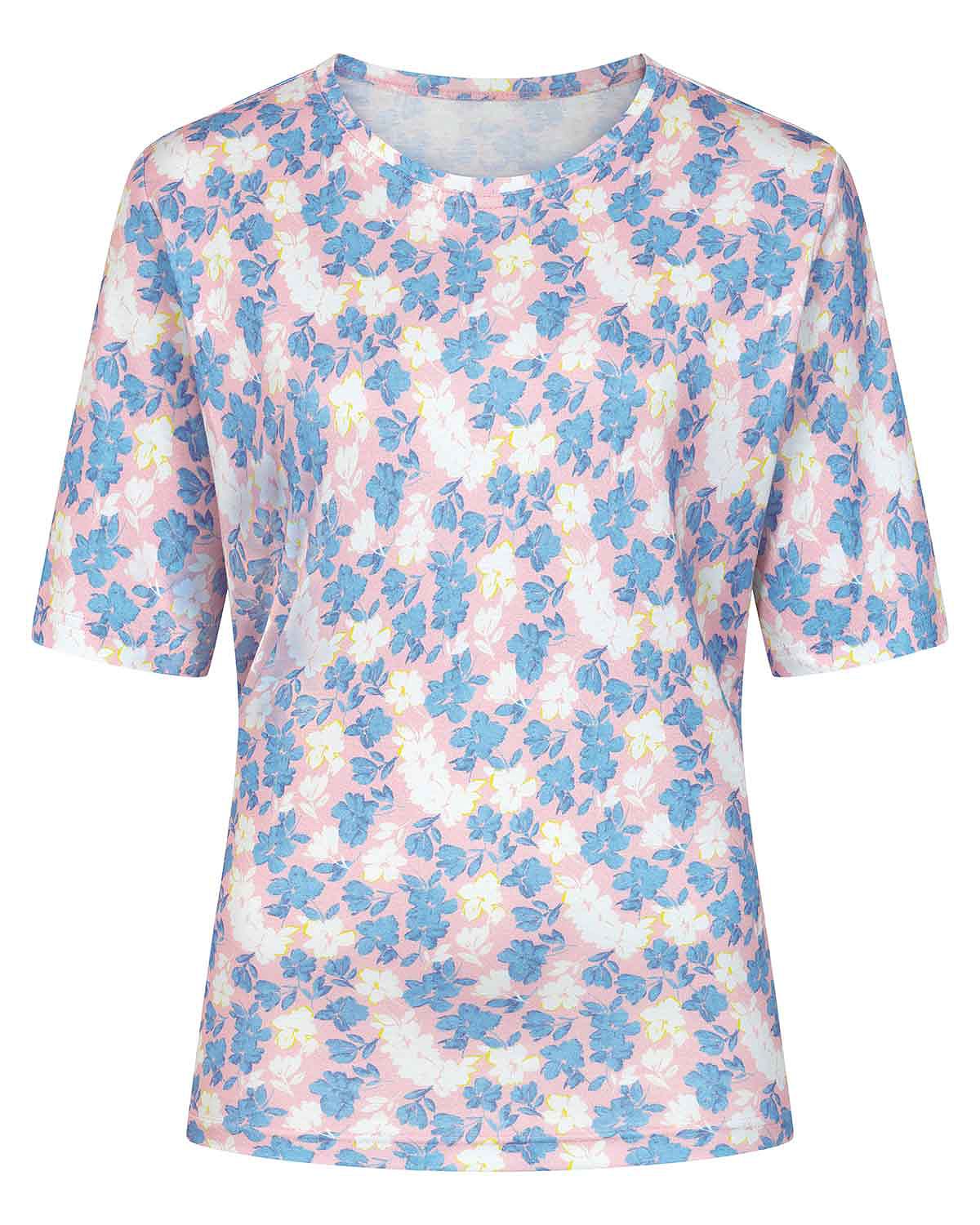 Lucille Floral Short Sleeved Cotton Leisure Top - Image 3 - Country Collection
